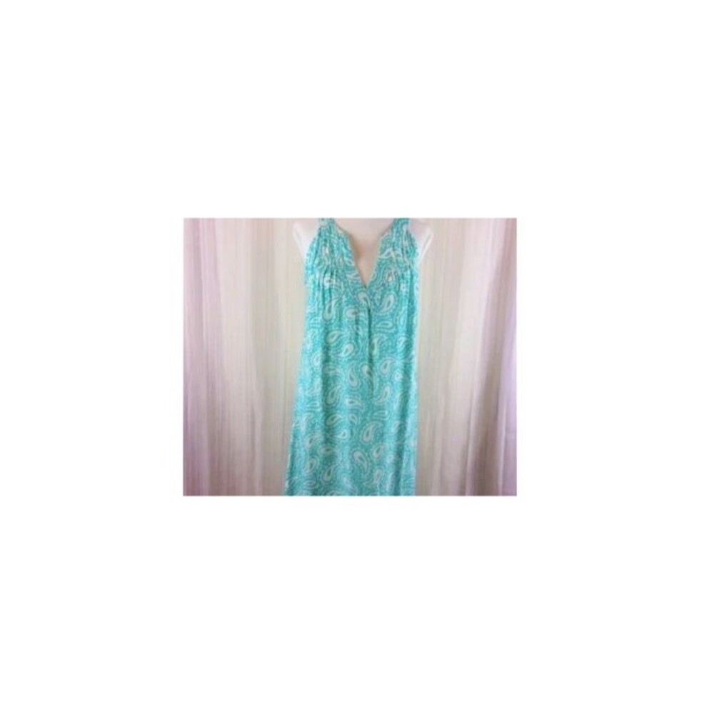 'Barbara Gerwit' Aqua Paisley Cute Summer Dress